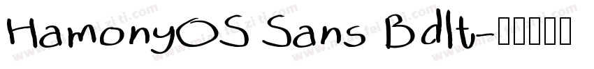 HamonyOS Sans Bdlt字体转换